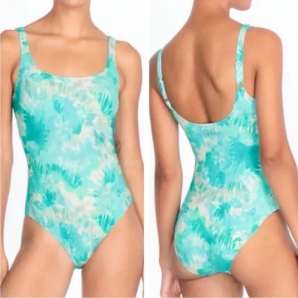 NWT Johnny Was Calme Aqua Keys
Turquoise Tie Dye One Piece Swimsuit - Picture 7 of 7